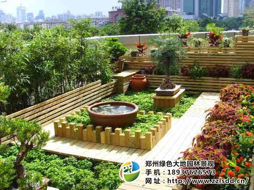 郑州绿色大地园林景观工程,屋顶花园绿化,